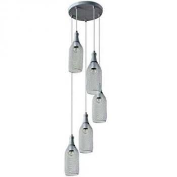 Barla Suspension Lampée en Métal Blanc, câble PVC blanc