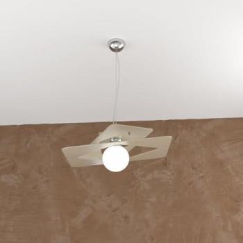 Sospensione Wacky Metallo Sabbia 1 Luce E27 45Cm