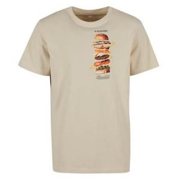 T-Shirt Mister Tee A Burger – Herrenbezug, 9678, Weiß, S