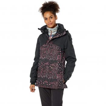 Chaqueta de Invierno Volcom Vault 3‑En‑1 con Impresión Floral Negra
