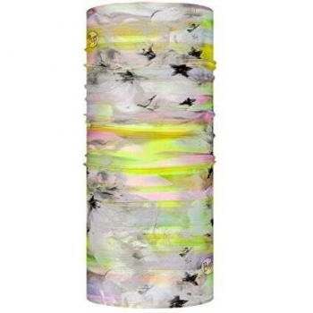 Buff CoolNet UV+ Kinder Schlauchtuch Grau mit Gelben Akzenten