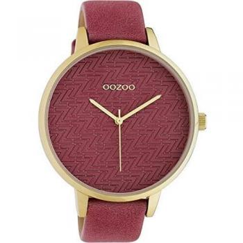 OOZOO Timepieces Rood Lederen Horloge Fruit Duif