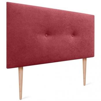 Red Velvet Headboard – Polipiel con Botones y Patillas