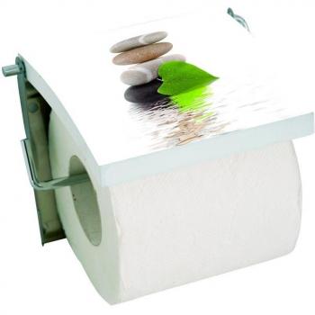 MDF Inox Portarrollos de Papel Higiénico Blanco 13x15 cm