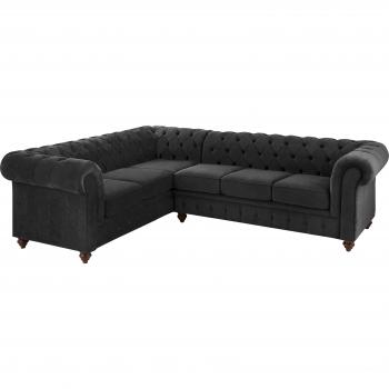 Home Affaire „Duc“ L‑Form Sofa – Grau Anthrazit – 255 x 74 x