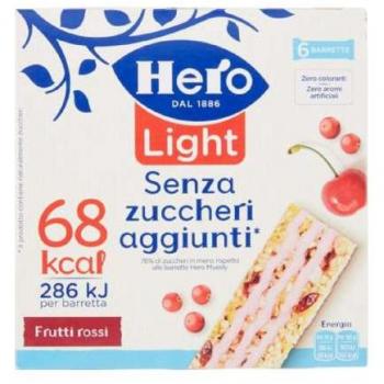 HERO 6 Barrette Muesli Light ai Frutti Rossi 120g