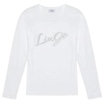 Liu Jo Cotton Round Neck Long Sleeve Top – White (XL)