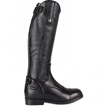 QHP Kinder Reitstiefel Birgit Junior Leder/Synthetik (schwarz, 39)