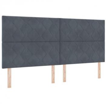 Accappatoio Murale Geometrico 200 cm in Velluto Grigio Oscuro