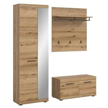 Höffner Garderobenkombination 3‑teilig Scout – holzfarben, B: 167 cm, H: 197 cm