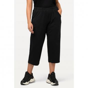 Pantaloni jogging 7/8 con cintura elastica, Donna, Nero, Taglia: 56/58