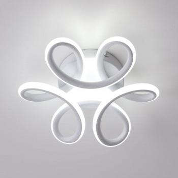 Luminaire Plafonnier 30W Design Courbé – 26 cm, Blanc 6000 k pour Salon & Cuisine