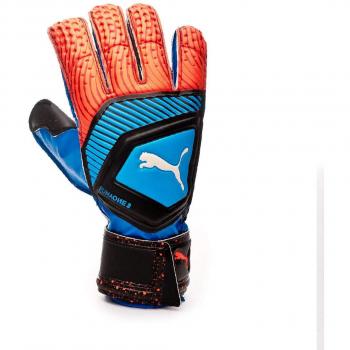 PUMA One Protect 3 – Torwarthandschuhe (Blau/Azur-Red Blast Black) Größe 7