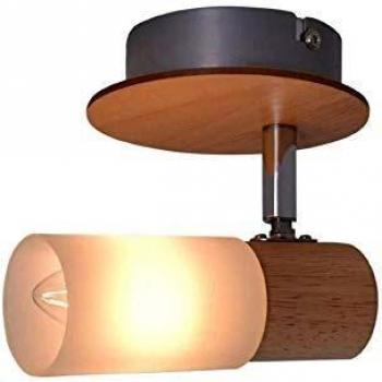 Näve Deckenspot »Todtnau«, 1 flammig, E14 ohne Leuchtmittel, Holzart Gummibaum, flexibel verstellbar, E14 max 5W, weiß/natur