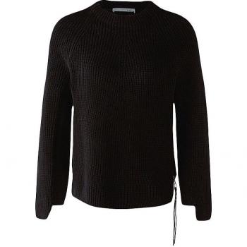 OUÍ Damen Pullover Schwarz Größe 40