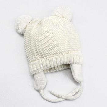 Gorro de Invierno con Orejas y Pompón para Niñas
