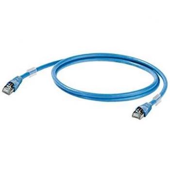 Cavo di rete S/FTP RJ45 CAT 6A 0.20 m Blu Certificato UL