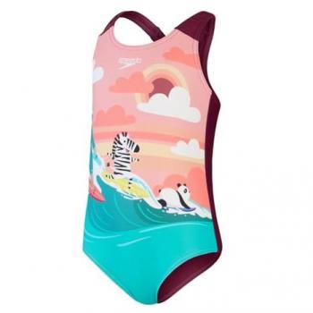 Speedo Dig Print Petite Rose Maillot à une pièce – 4 ans