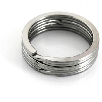 Kit de porte-clés en acier inoxydable, 5 pièces, anneaux fendus, 15-38mm