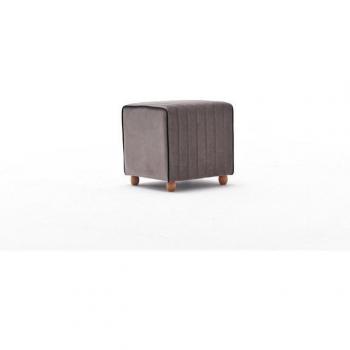 Schwarzer Pouf „Grau“ von Atelier del Sofa