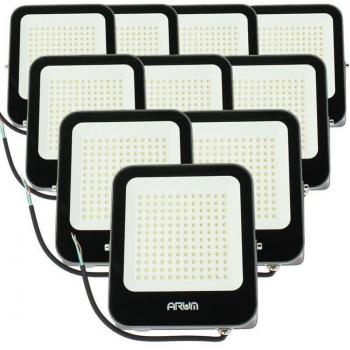 Arum Lighting Sirah 100W Proiettore Esterno 10 Unità 4000K Bianco