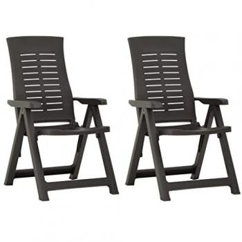 VidaXL Outdoor Relaxing Chair Pair (Anthracite)