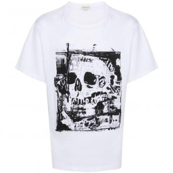 T-Shirt ALEXANDER MCQUEEN Blanc S Homme