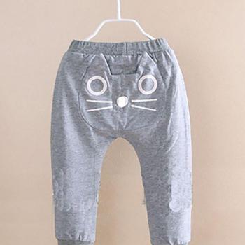Pantalon enfant chat imprimé pour nouveau-né