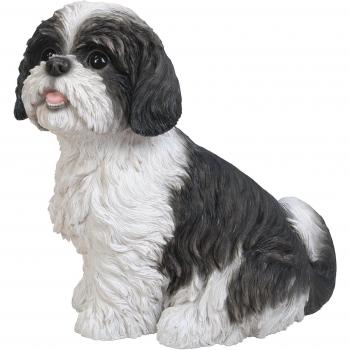 Shih Tzu Black Lifelike Sculpture – Indoor Outdoor Garden Piece