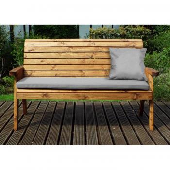 Grey Winchester 3 Seater Bench with Cushion