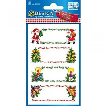 AVERY Zweckform Art. 52362 Aufkleber Weihnachten 12 Geschenkaufkleber