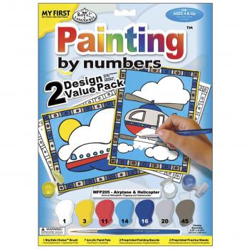 Royal & Langnickel My First Painting by Number Airplane and Helicopter Kit