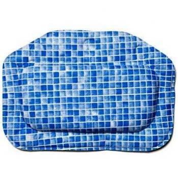 Blue Mosaic Design Bath Pillow with Clean‑Guard Technology