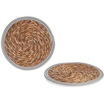 Salvamantel de fibra natural gris 30 cm