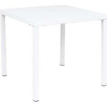 Milani Home Tavolo da Giardino Ferro 80x80 Bianco