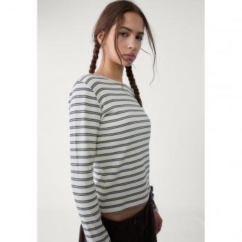 Stradivarius Basic Navy Stripes Shirt – L