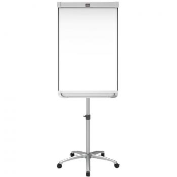 Mobile Dotted Easel with Height Adjustment and Magnetic Surface, Nobo Prestige Enamel Finish, Size: W1000 x H700mm, Color: White, Item No.: 1905245