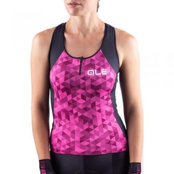Maillot Alé Solid Triangles débardeur rose noir femme