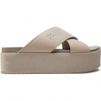 Calvin Klein Jeans Flatform Ciabatte Beige