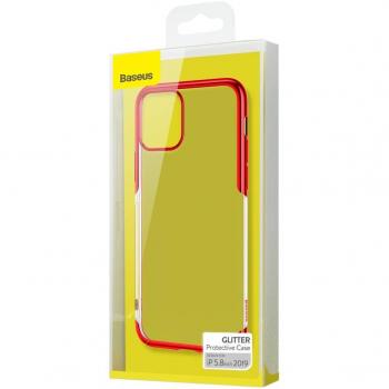 Copertura Baseus iPhone 11 Pro – Rosso Transparente, Anti‑Impronta