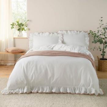 Blousey Ruffle Pink Cotton Duvet Ensemble – Single Size