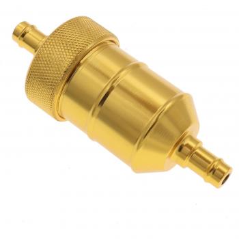 Green 6mm Universal Aluminium Billet Petrol Gas Fuel Filter Motorcycle ATV Quad Pit Dirt Bike