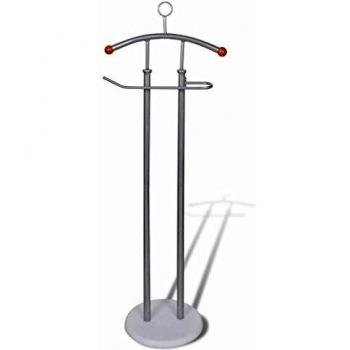 Coat & Hat Racks Valet Stand Coat Shirt Organiser Metal Frame One Size white