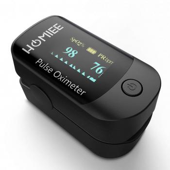 Oxymètre d'impulsion HOMIEE avec écran OLED noir