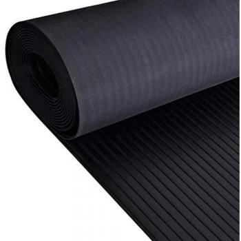 VidaXL Broad Ribbed Rubber Carpet Protector 2 x 1 m