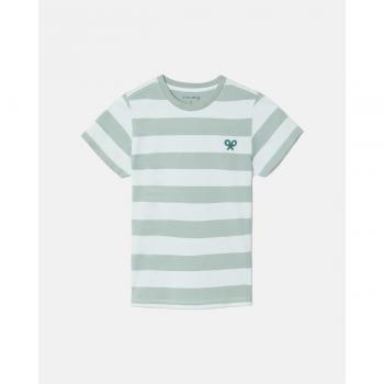 Camiseta niño Silbon verde y blanca