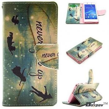 Funda de Cuero PU Dokpav para SONY Xperia M2, Con Bolsillos para Tarjetas