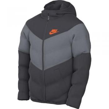 Chaqueta Nike Sportswear Niños, Gris, con Capucha y Relleno de Sintético