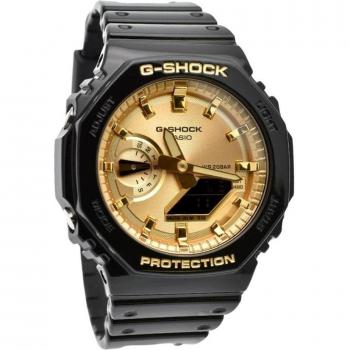 Casio G-Shock GA-2100GB-1A Quarz Uhr Schwarz Goldfarben