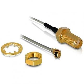 Delock HF SMA Buchse>MHF/U.FL-LP-068 Stecker200mm Gewinde 10mm 1.13